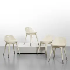Ico Parisi, A set of four stools, 1950, Lacquered wood, aluminum tips