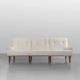 Eugenio Gerli, A sofa 'D73' model, 1966, Wood structure, load-bearing structure in shaped walnut wood,