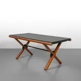 Gianfranco Frattini, An extendable 'Nirone' table from the 'I Bagatti' collection, 1980s, Cherry wood, lacquered wood