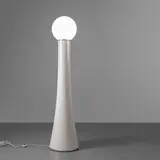 Annig Sarian, A '4059' model floor lamp, 1970, Painted fiberglass, chrome-plated steel, opaline glass