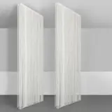 Mariyo Yagi E Studio Simon, A pair of ceiling lamps, 'Garbo R' model, 1976, Varnished steel sheet, nylon fringes