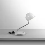 Joe Colombo, A 'Elmo' table lamp, 1971, Enamelled aluminum and chrome-plated steel
