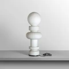 Bobo Piccoli, A 'Re'floor lamp, 1968, Satin finished opaline glass