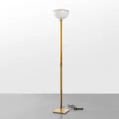 A'Tolboi' floor lamp by Venini, 1980s, Base in brass-plated steel, submerged glass stem,, offered Apr 2026