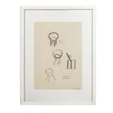 Michele de Lucchi, An ink drawing on paper of the 'First' chair,, 1983, produced by Memphis Milano in 1983