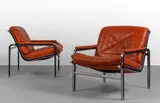 Andre' Vandenbeuck, Due poltrone 'Aluline', 1960s, Alluminio pressofuso parzialmente verniciato,