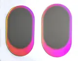 Patricia Urquiola, Due specchi da parete della collezione 'Shimmer', 2015, Lastre di cristallo stratificato e incollato con finitura