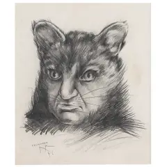 FELINOMEM by Roberto Magalhães, Grafite sobre papel, offered Aug 2026