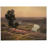 Willian Didier-Pouget, LE MARTIN, VALLÉE DE LA CREUSE, BRUYÈRES EN FLEURS, ÓLEO SOBRE TELA
