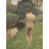 Antônio Souza Pinto, Menina junto ao rio, ÓLEO SOBRE TELA