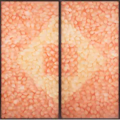 Armagem laranja e amarelo, 1974 by Paulo Roberto Leal, Papel em caixa de alumínio e acrílico, offered Nov 2025