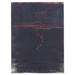 Jean Degottex, Untitled, ÓLEO SOBRE CARTÃO