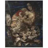 Candido Portinari, "Mulher com galo'', Óleo sobre tela