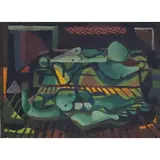 Di Cavalcanti, FIGURA EM VERDE, ÓLEO SOBRE TELA