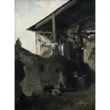 Giovanni Battista Castagneto, FUNDO DE QUINTAL, ÓLEO SOBRE TELA