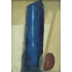 BULE AZUL by Carlos Scliar, VINIL E COLAGEM ENCERADO SOBRE PLACA, offered Jul 2024