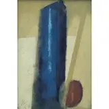 Carlos Scliar, BULE AZUL, VINIL E COLAGEM ENCERADO SOBRE PLACA