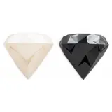 Tiago Carneiro da Cunha, DIAMANTE DA COMÉDIA E DIAMANTE DA TRAGÉDIA, 2002, PAPEL PEROLADO, ACETATO, FITA ADESIVA E CARTÃO