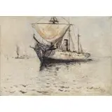 Giovanni Battista Castagneto, NAVIO ESCOLA BENJAMIN CONSTANT, ÓLEO SOBRE TELA