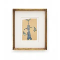 Tarsila do Amaral, MULHER AZUL ( MÃE-D’ÁGUA). DA SÉRIE “PROJETO DE FIGURINO”, Aquarela, nanquim e grafite sobre papel
