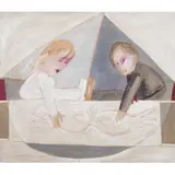 Letícia Faria, PEIXE BRANCO, ACRÍLICA, PASTEL ENCERADOS SOBRE TELA