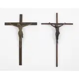 2 Crucifixos Com Cristo., Untitled, Escultura em bronze