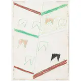 Alfredo Volpi, DÉC. 1960, LÁPIS DE COR SOBRE CARTOLINA