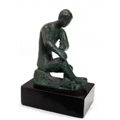 FLAUTISTA, DÉC. 1940 by Bruno Giorgi, ESCULTURA EM BRONZE PATINADO, offered Apr 2023