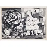 STALINGRADO, C. 1942 by Candido Portinari, BICO-DE-PENA E AGUADA DE SÉPIA SOBRE PAPEL, offered Apr 2023