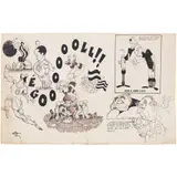 ​É GOOOOOOLL !! by Lanfranco-Aldo Ricardo Vaselli Cortellini Rossini, NANQUIM CANETA HIDROGRÁFICA E LÁPIS DE COR SOBRE PAPEL, offered Apr 2023