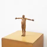 Efrain Almeida, Homem Vituriano, 2012, Escultura em Umburana e óleo