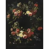 Jan Philip van Thielen, GUIRLANDA FLORIDA EM TORNO DE NICHO, ÓLEO SOBRE TELA