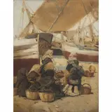 Enrique Martínez Cubells, LAS SARDINERAS, ÓLEO SOBRE TELA