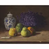 Clodomiro Amazonas, VIOLETAS PÊRAS E PORCELANA, ÓLEO SOBRE TELA