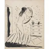 Noemia Mourão, FIGURA FEMININA, Caneta hidrográfica sobre papel