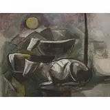 Lasar Segall, GADO AO LUAR, ÓLEO SOBRE TELA