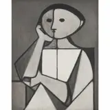 Milton Dacosta, FIGURA SENTADA, 1961, ÓLEO SOBRE TELA