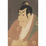 Tōshūsai Sharaku, ICHIKAWA EBIZO IV, INTERPRETANDO TAKEMURA SADANOSHIN), C. 1794. OKUBI-E, JAPÃO, Xilogravura
