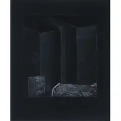 Juan Muñoz, ESTUDIO PARA LA DESCRIÇÃO DE UM LUGAR #VII,1987, LÁPIS E PASTEL SOBRE LINHO