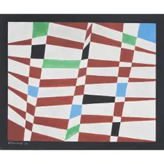 ESTUDO,1959 by Hermelindo Fiaminghi, GUACHE SOBRE CARTÃO, offered Feb 2022