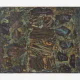 Frans Krajcberg, Untitled, Óleo e colagem sobre tela