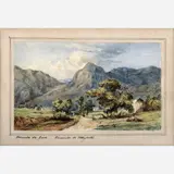 C. Argenti, Fazenda da Guia, Caminho de Petrópolis, circa 1850, AQUARELA SOBRE PAPEL