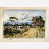 C. Argenti, Caminho de Petrópolis, circa 1850, AQUARELA SOBRE PAPEL