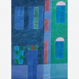 Fachada by Alfredo Volpi, Têmpera sobre tela, offered May 2019