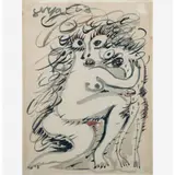 Ivan Serpa, Da série Mulher e bicho, GUACHE SOBRE PAPEL