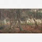 Campão, Paisagem com casa e bosque, ÓLEO SOBRE TELA