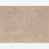 Tarsila do Amaral, Crianças a beira do lago com animais, Circa 1941