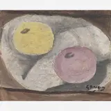 Georges Braque, Nature morte aux deux pommes, Óleo sobre tela colada em madeira