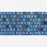 Bandeirinhas estruturadas com mastros, meados da década de 70 by Alfredo Volpi, TÊMPERA SOBRE TELA, offered Oct 2018