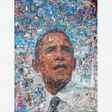 Pictures of magazine 2: Obama, 2012 by Vik Muniz, C-PRINT, offered Oct 2017